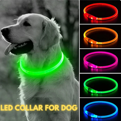 Collar LED 3D para tamaño libre de perros