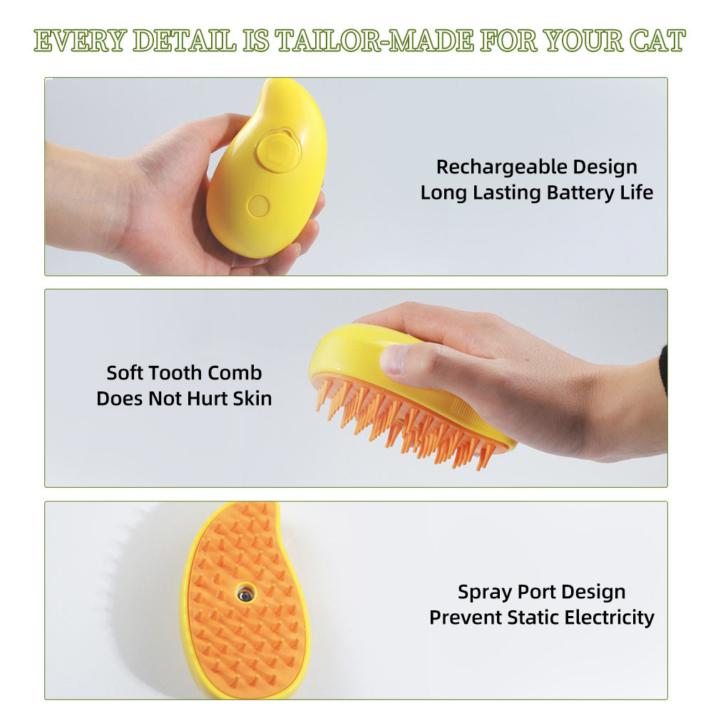 3 In 1 Dog / Cat Steam Brush