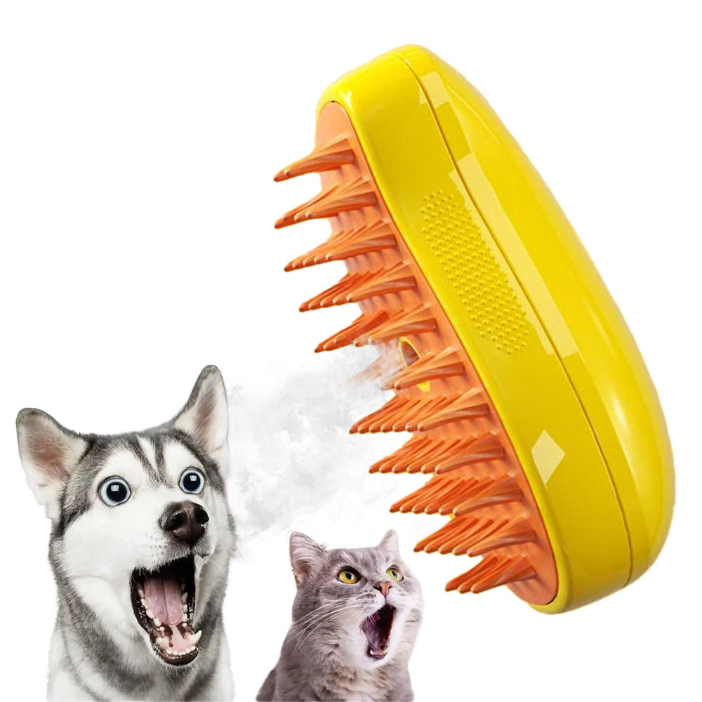 3 dans 1 brosse de vapeur de chien/chat